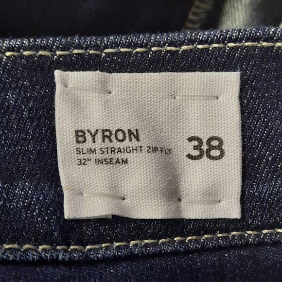 Hudson Byron Jeans Men's Size 38 x 32 Blue Dark Wash Denim Slim Straight - Picture 8 of 11